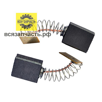 Электроугольная щетка 7х13х16 пружина, прямоугольный пятак для дисковой пилы ИНТЕРСКОЛ ДП-1600, ДП-1900 VZ