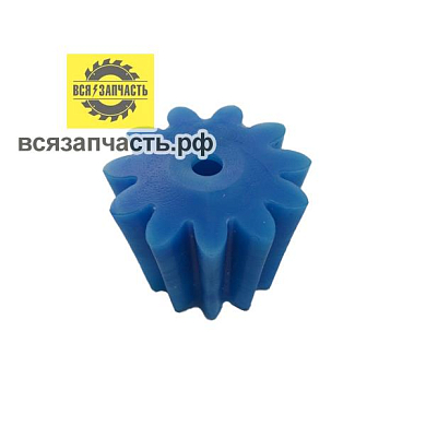 Шестерня малая редуктора мясорубки BOSCH вн. d-6мм (малая) (синяя) (арт. 12а)