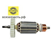 Якорь для УШМ подходит для МАКИТА (аналог) GA5021C, GA6021C (L-165 мм, D-41 мм, резьба М7 (шаг 1.0 мм))