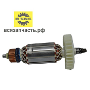 Якорь для полировальной машины ИНТЕРСКОЛ УПМ-180/1300Э (L-172 мм, D-43 мм, 6 зубов, наклон влево)