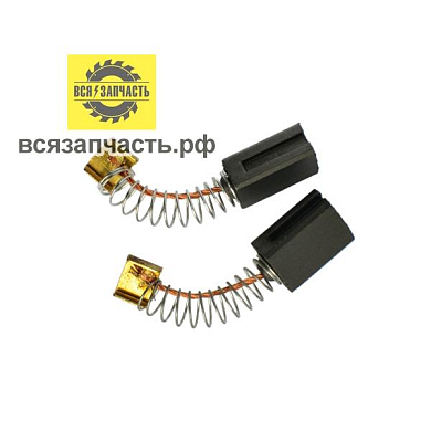 Электроугольная щетка 5х8х11 проточка с 2-х сторон, пружина квадр.пятак, уши для плоскошлифовальной машины ИНТЕРСКОЛ ПШМ-300Э-01