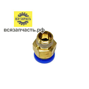 Пневмофитинг цанговый под шланг Ø 10 мм/M1/4