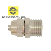 Соединитель трубок резьба M1/4/Ёлочка Ø 6 мм с креплением под гайку