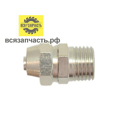 Соединитель трубок резьба M1/4/Ёлочка Ø 8 мм с креплением под гайку