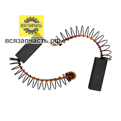 Электроугольная щетка 5х6,3х16 пружина-пятак для дрели ПЕРМЬ (Ритм, ПНППК) МЭС 300 VZ