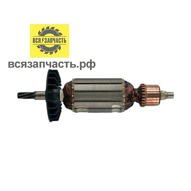 Якорь для перфоратора ИНТЕРСКОЛ П-24/700ЭР (L-159.5 мм, D-35 мм, 6 зубов, наклон влево)