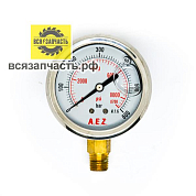Манометр для воздушного компрессора с глицерином вертикальный, M1/4, до 600 Bar