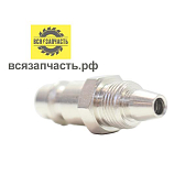 Штуцер быстросъемный RAPID/Ёлочка Ø 8 мм с креплением под гайку с защитной пружиной