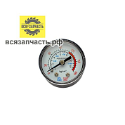 Манометр для воздушного компрессора горизонтальный малый M1/8, до 12 Bar VZ