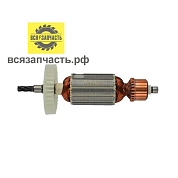 Якорь для электролобзика подходит для МАКИТА (аналог) 4322, 4323, 4324, 4326, 4327, 4328, 4329 (L-142 мм, D-31.5 мм, 5 зубов, наклон вправо)