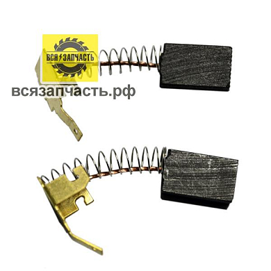 Электроугольная щетка 5х10х16 поводок пружина сложный пятак для дрели ИНТЕРСКОЛ ДУ 13/810