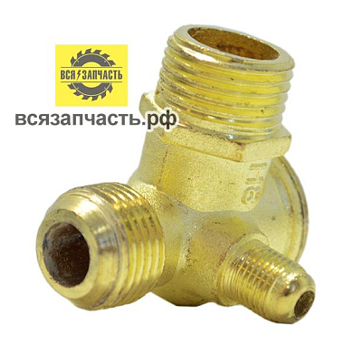 Обратный клапан, резьба 10х19х21 мм для воздушного компрессора BRAIT КМR-2200/70, КМR-2200/100, КМR-3000/100 VZ