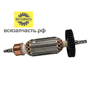Якорь подходит для электролобзика подходит для МАКИТА (аналог) 4350CT (L-155 мм, D-31.5 мм, 5 зубов, наклон влево)