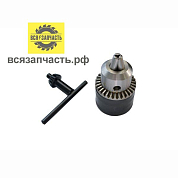 Патрон цельнометалический ключевой для дрели М12х1,25, Ø 1,2-13 мм