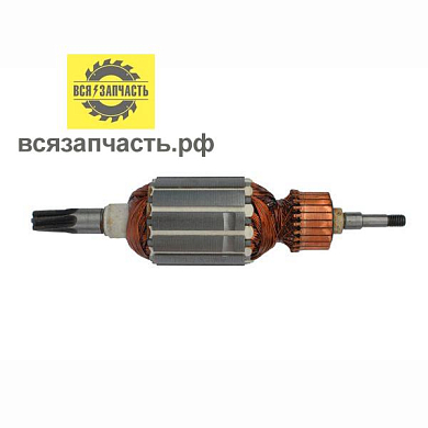Якорь для перфоратора подходит для МАКИТА (аналог) HR4001C (L-174 мм, D-41 мм, 6 зубов, наклон влево) VZ
