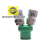 Разветвитель пневматический двойной V-образный соединение QUICK RELEASE/F1/4