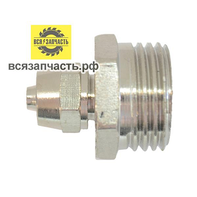 Соединитель пластиковых трубок резьба M1/2 - Ёлочка Ø 6 мм с креплением под гайку