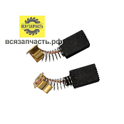 Электроугольная щетка 6х9х15 пружина, пятак-зацепы, проточка 2 для перфоратора STERN 26S 750, SKIL 650-850, FERM 750