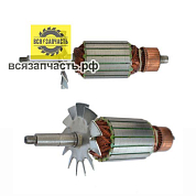 Якорь для УШМ ИНТЕРСКОЛ УШМ-230/2300М (L-213 мм, D-59 мм, резьба М8 (шаг 1.0 мм), шпонка)
