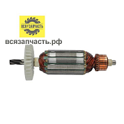 Якорь для электролобзика ИНТЕРСКОЛ МП-100Э, МП-100/700Э (L-150 мм, D-35 мм, 5 зубов, наклон вправо)