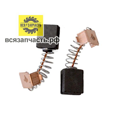 Электроугольная щетка 6х10х12 пружина, пятак-уши для УШМ ИНТЕРСКОЛ 125\900 в коробке VZ