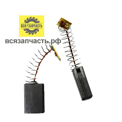 Электроугольная щетка 6,5х11х16 пружина, 2 проточки, прямоугольный пятак для дисковой пилы КИТАЙ 2100 Вт