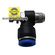 Пневмофитинг цанговый с регулировкой под шланг Ø 12 мм/M1/4