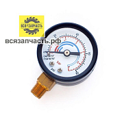 Манометр для воздушного компрессора вертикальный малый, M1/8, до 6 Bar