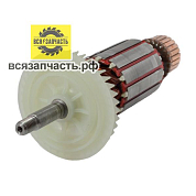 Якорь для УШМ BOSCH GWS 7-115, GWS 7-125 (L-163 мм, D-35 мм, резьба М7 (шаг 1.0 мм)) VZ