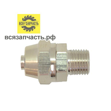 Соединитель трубок резьба M1/8/Ёлочка Ø 10 мм с креплением под гайку