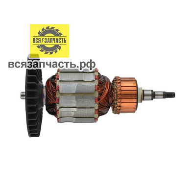 Якорь для ленточношлифовальной машины подходит для МАКИТА (аналог) 9404, 9903, 9920 (L-138 мм, D-49 мм, резьба М6 (шаг 1.0 мм))