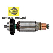 Якорь для УШМ КИРОВ 1,6; 1,8; 2 кВт (подшипники, план-шайба) D53, длина 217, D12х5