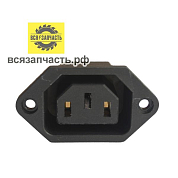 Розетка сетевая IEC320 C-13 3-х контактная для монтажа на панель