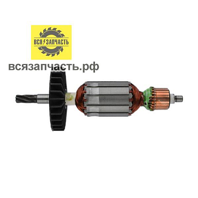 Якорь для перфоратора подходит для МАКИТА (аналог) HR2470 (L-165 мм, D-35 мм, 6 зубов, наклон вправо)